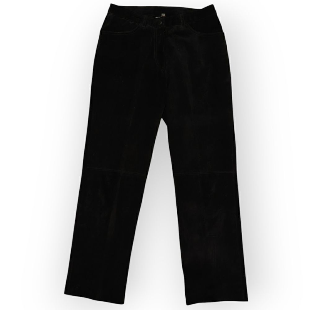 Danier Canada 100% Genuine leather Suede black pants size 8